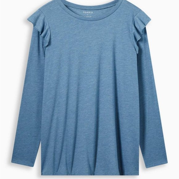 Torrid Long Ruffle Sleeve Top - Picture 3 of 6